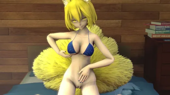 Night with Neko-Girl Ran Yakumo[1080p]