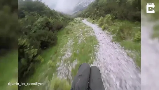 Спидфлай  в Австрии (Speedflying Through Clouds)