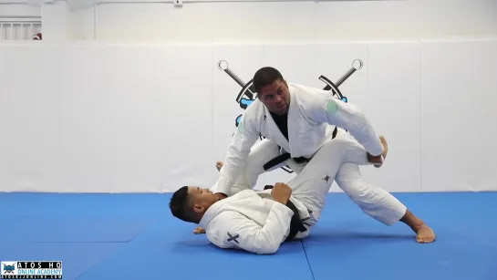 Andre Galvao - Split pass from DLR guard to side control + wrist lock