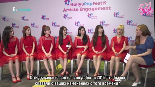 · Рус.саб · 190818 · Интервью OH MY GIRL на HallyuPopFest 2019 ·