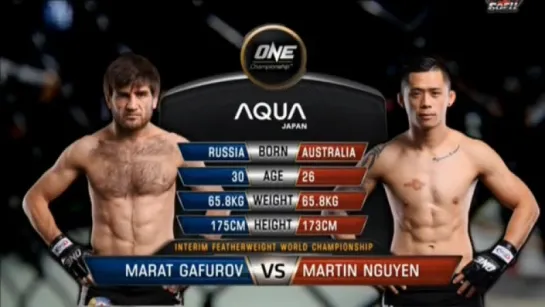 MARAT GAFUROV - MARTIN NGUYEN 27.09.2015 One Championship - Odyssey of Champions