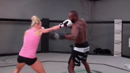 Holly Holm and Jon Jones Training Together. МИР БОЕВЫХ ИСКУССТВ [MMA|UFC|BELLATOR|БОКС]