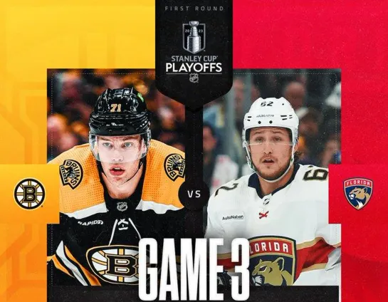 Stanley Cup Playoffs 2023,Round 1,Game 3 Boston Bruins-Florida Panthers