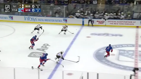 David Pastrnak Scores From Impossible Angle With Backhand Past Igor Shesterkin