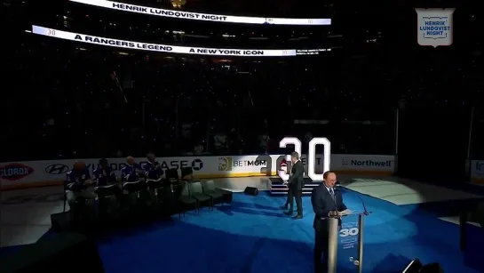 Henrik Lundqvist Jersey Retirement Ceremony