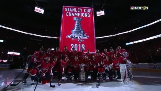 Washington Сapitals raise the banner winners of the Stanley Cup 2018