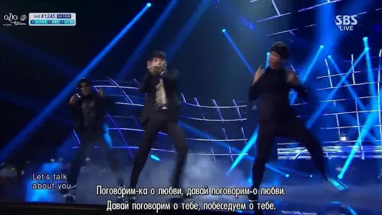 SEUNGRI - LET'S TALK ABOUT LOVE (FEAT. G-DRAGON & TAEYANG) [130915 @ Inkigayo Special Stage]  (рус. саб. by aZia Town)