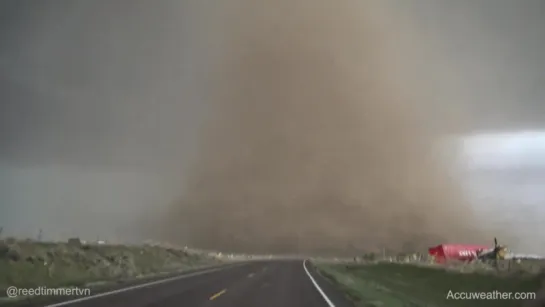 Extreme up-close video of tornado near Wray, CO!