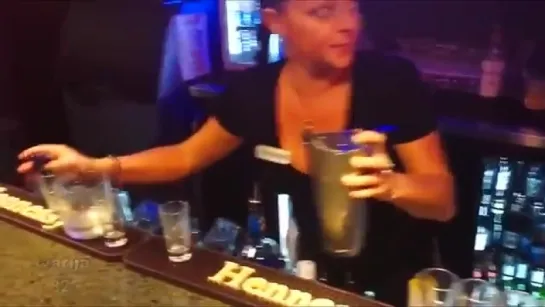 Bartender Makes Awesome Rainbow Shots