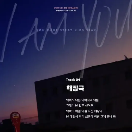 Stray Kids 3ND MINI ALBUM “I am YOU” Inst. Lyric Card 4 “해장국”