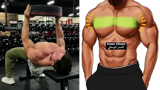 8 تمارين تجعل الصدر ينمو باستخدام لوح الحديد ( افعلها الأن ) Chest Exercises Barbell Plate