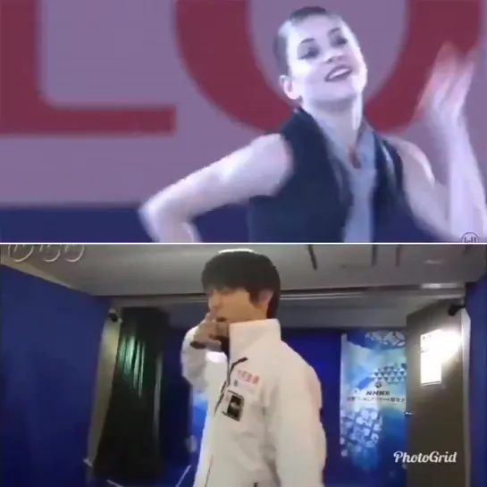 Yuzuru trying Alena’s vampire ending pose