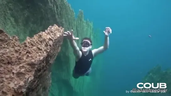 Falling Off An Underwater Cliff