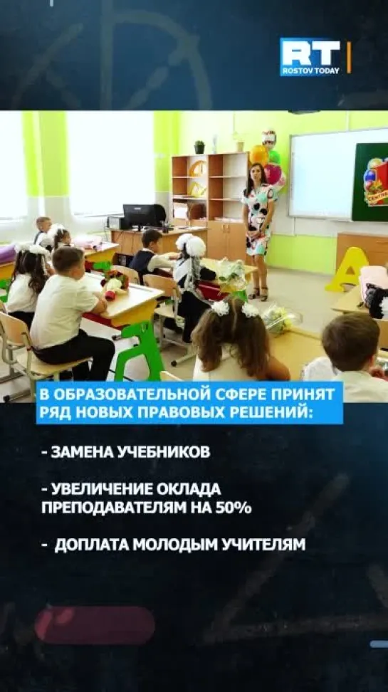 51 000 первоклассников 87 000 студентов колледжей и техникумов 1 сентября сядут за парты в Ростовской области