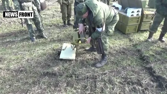 ДНР. Противотанковый дивизион ведет учебную стрельбу из "ПТРК" «Фагот»  (18+)