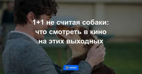 1+1 не считая собаки: что смотреть в кино на этих выходных