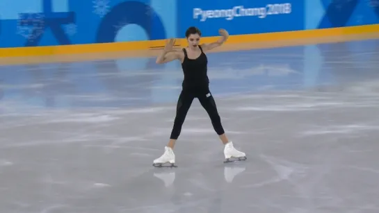 NBC | Olympic Channel | Alina Zagitova and Evgenia Medvedeva share practice ice | 12/02/2018 | 1080p