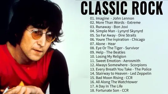 Classic Rock Greatest Hits 70s 80s 90s - The Beatles. Bon Jovi, Pink Floyd, Eagles, Queen Full (720p)