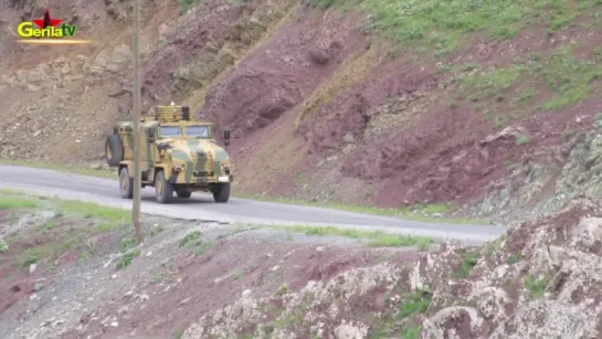 Турция.Подрыв MRAP ВС Турции на СВУ РПК.Хаккари.18.05.2016.