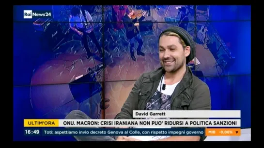 David Garrett - Interviewed by RaiNews24 - 26.09.2018