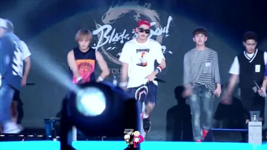 150813 Haeundae Beach Summer Festival :: Block B  - Nice Day (P.O + ZICO fancam)