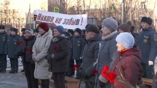 Митинг, посвященный 78-й годовщине разгрома немецко-фашистских войск в Заполярье, в Апатитах