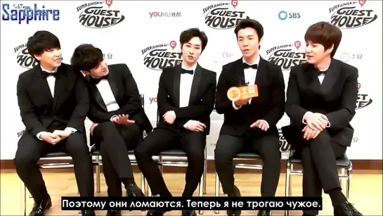 [Sapphire SubTeam] 140728 SJM Guest House: интервью Super Junior-M для Tudou (рус.саб)