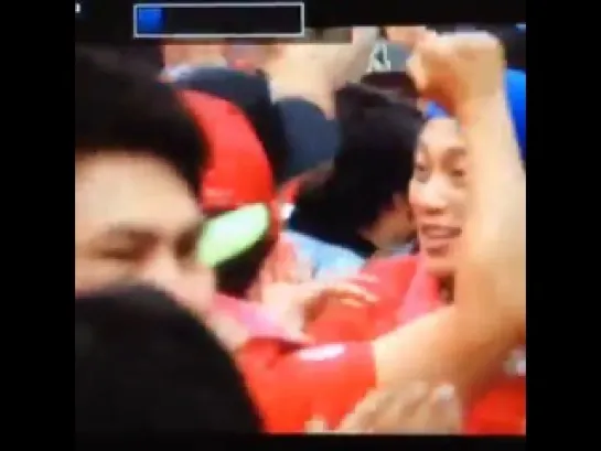 140618 Minho, Doojoon & CKOB team cheering for South Korea