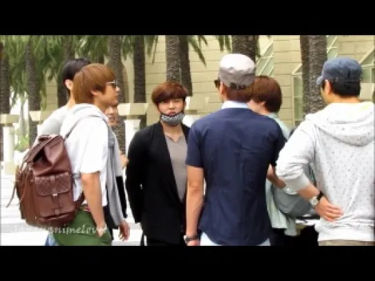 SuJu, Changmin, Minho leaving hotel 120519