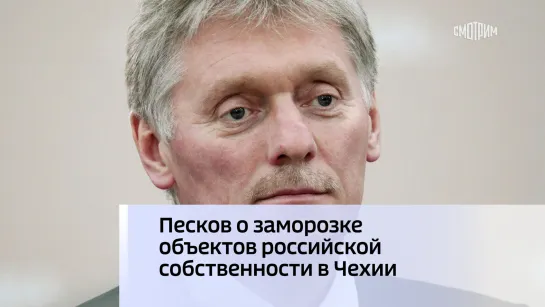 Песков о заморозке объектов российской собственности в Чехии