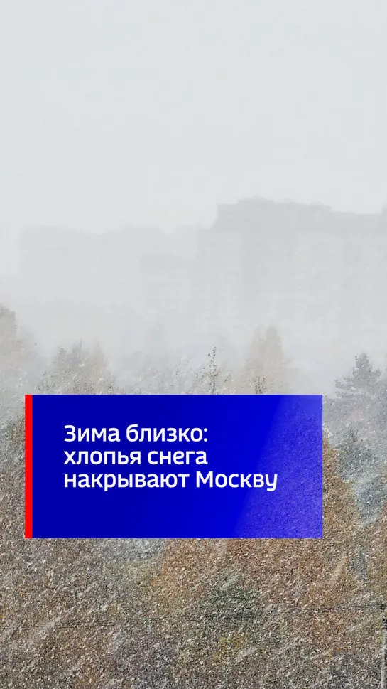 Зима близко: хлопья снега накрывают Москву