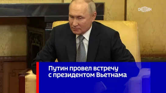 Путин провел встречу с президентом Вьетнама