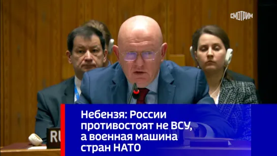 Небензя: России противостоят не ВСУ, а военная машина стран НАТО