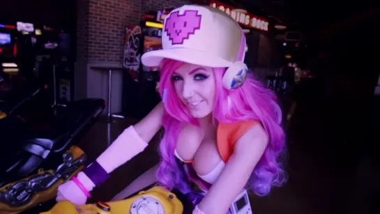 Ridin Hard in Pink and Purple! (Arcade Miss Fortune Cosplay Showcase) #video #cosplay #BigTits #pinkhair #miniskirt #schoolgirl