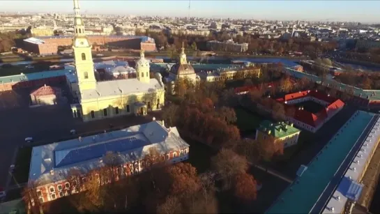 The angel of St. Petersburg.Aerial video Ангел Ст.Петербурга.Аэросъемка