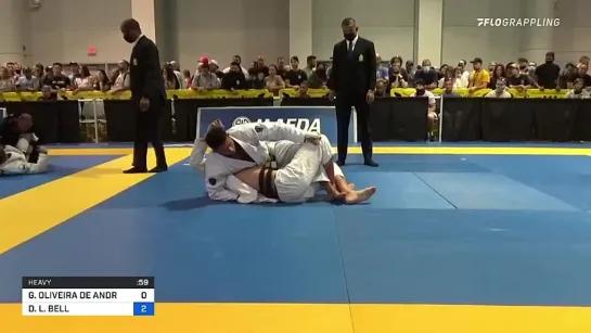 GUSTAVO OLIVEIRA DE ANDRADE vs DOMINIQUE L. BELL 2021 World Master IBJJF Jiu-Jitsu Championship