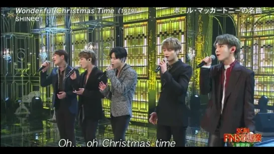 161214 SHINee спели песню  "Wonderful Christmas Time" на 2016 FNS Music Festival.