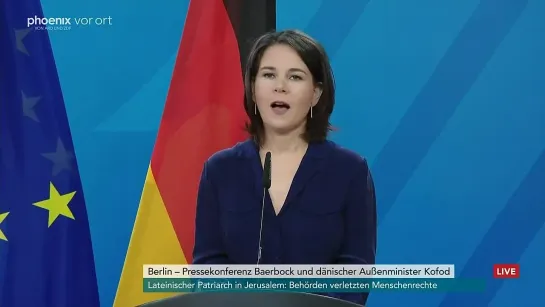 Pressekonferenz mit Annalena Baerbock und Jeppe Kofod