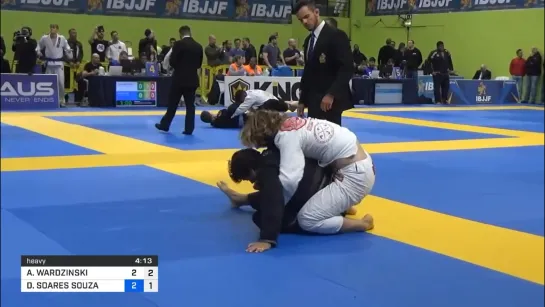 Adam Wardzinski Uses His Trademark Butterfly Sweep To Secure A Choke