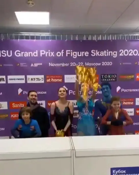 Rostelecom Cup 2020, после показательных выступлений,  Backstage