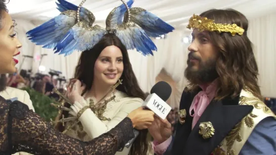 Lana Del Rey and Jared Leto on Their Gucci Ensembles ¦ Met Gala 2018 With Liza Koshy ¦ Vogue