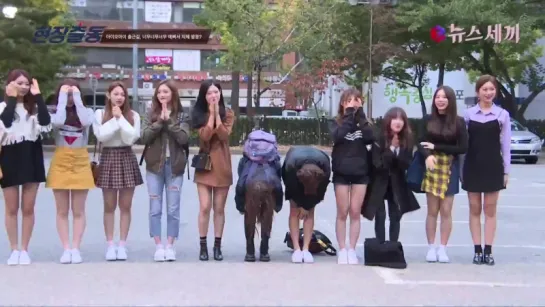 [Road] 16.10.21 I.O.I (아이오아이) in the pre-recording on Music Bank @ enewstv