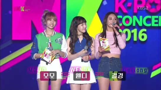 [MC] 16.10.16 I.O.I Jieqiong, TWICE Momo, Red Velvet Wendy MC CUT @ Incheon K-pop Concert