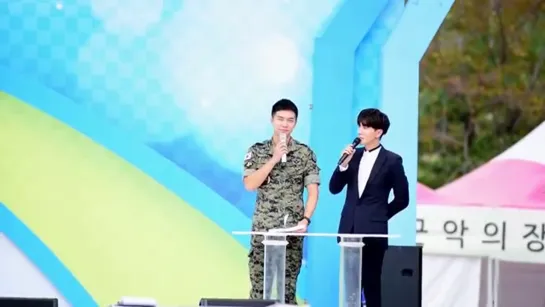 161003 계룡군문화축제 활주로행사 MC이승기 이특 멘트(특전사 생활내용)