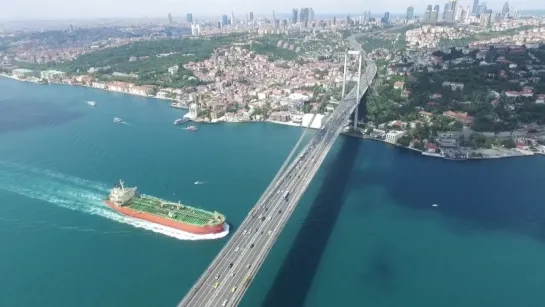 Istanbul aerial view, drone view