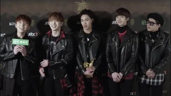 [VK] [20.01.16] Monsta X Backstage Interview @ Golden Disk Awards