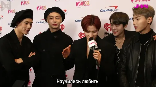 [Рус.саб][16.12.2019] Monsta X Talks New Album, Monbebe, and More at NYC Jingle Ball