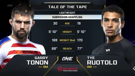 Garry Tonon vs. Tye Ruotolo _ ONE Championship Full Fight