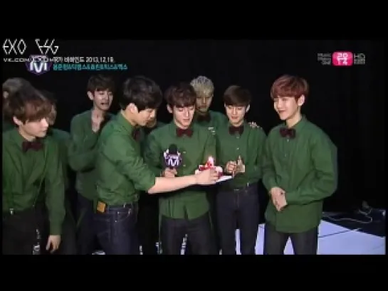 [РУСС. САБ] 131226 EXO @ Mnet Wide News