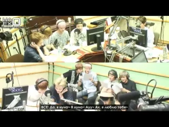 [РУСС. САБ] 130813 EXO - Wolf (Noona Ver.) [Kiss The Radio]